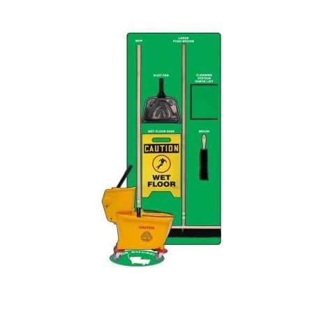 Accuform Clean & Mop Store-Boards Combo Kit, PSB621GNWT PSB621GNWT